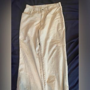 White baggy jnco fit pants